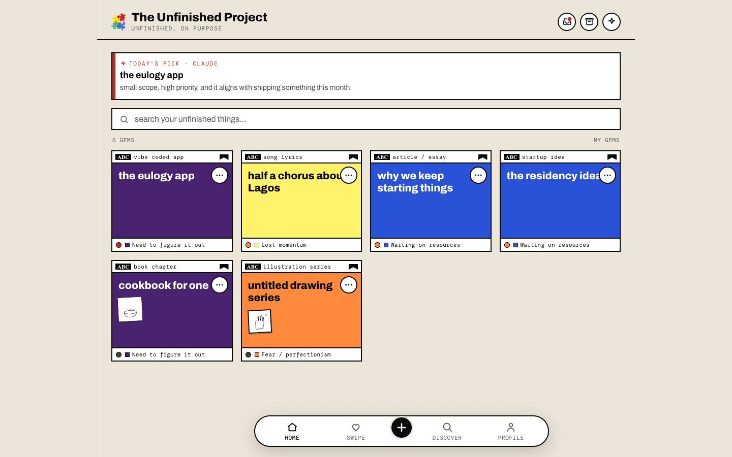 The Unfinished Project